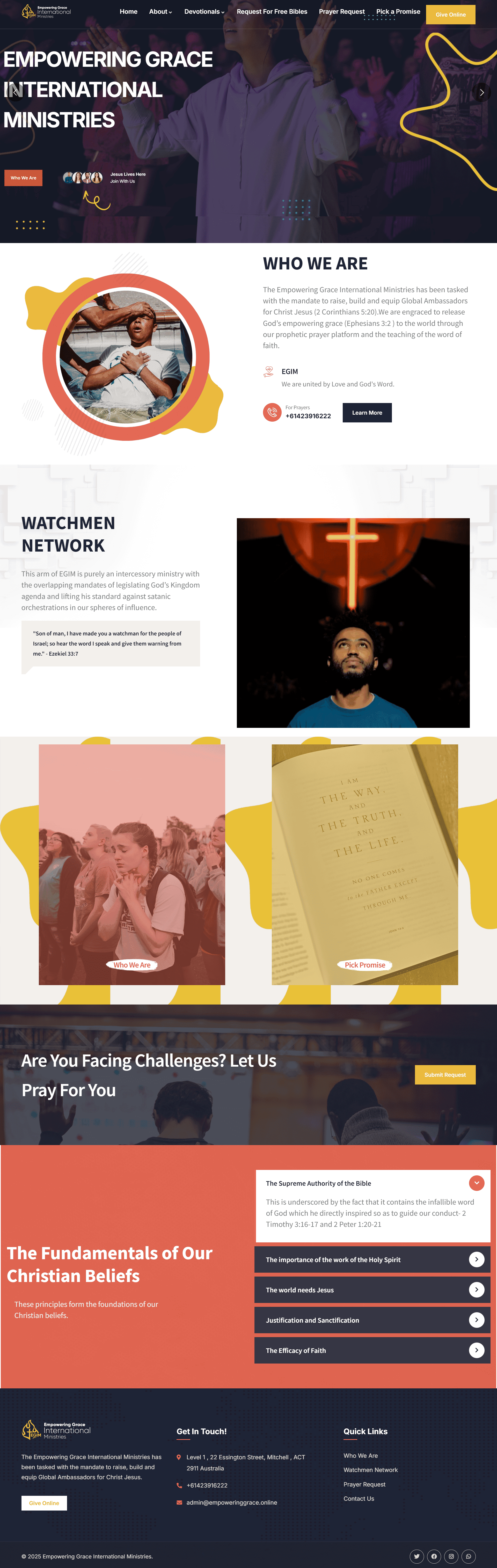Religion Empowering Ministries — NGO website by our UK web design agency